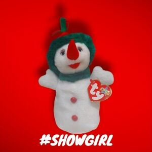 TY Original 2000 "Snowgirl" Christmas Toy Holiday Plush Snowman Theme - Retired